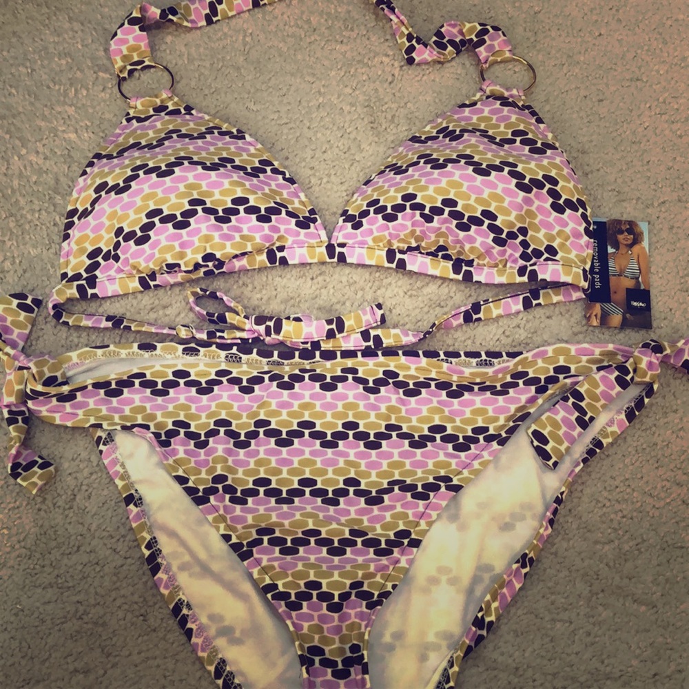 Mossimo Supply Co. Multicolor Patterned Bikini